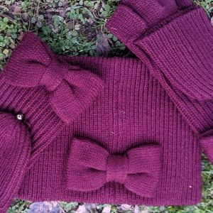 Maroon Winter Accessory Set